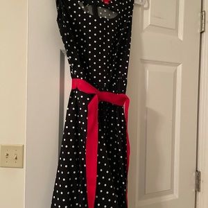 Elle dress black and white polka dots